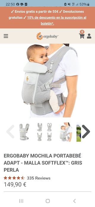Mochila ergobaby porta bebes