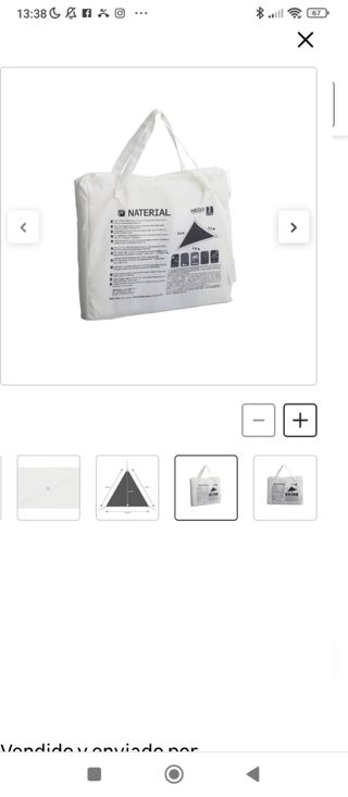 Toldo vela triangular naterial