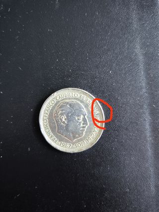 Moneda de Franco de plata de 50 ptas