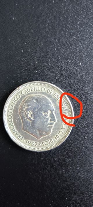 Moneda de Franco de plata de 50 ptas