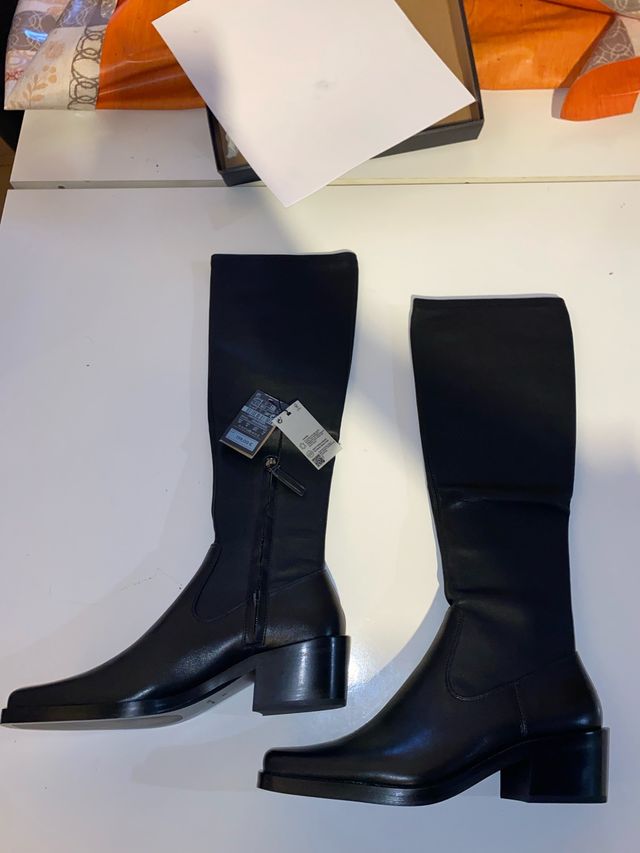 Botas de piel massimo dutti