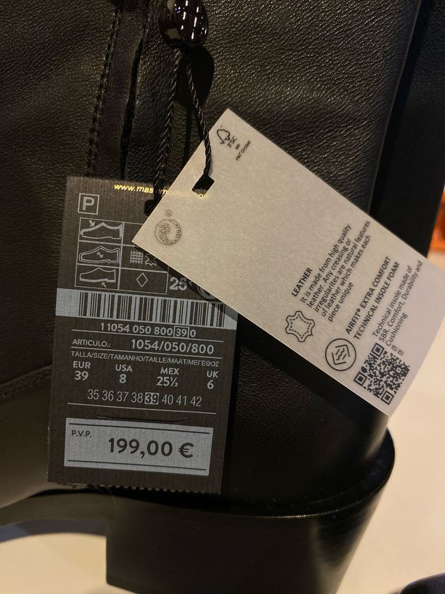 Botas de piel massimo dutti