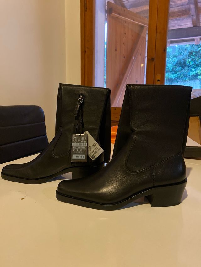 Botas de piel massimo dutti