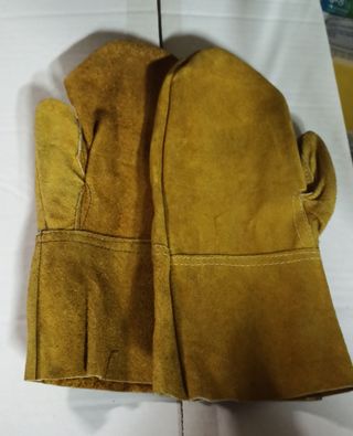 Guantes Soldador manopla piel