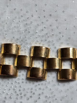 Bracciale dorato vintage a maglie larghe