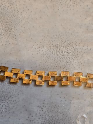 Bracciale dorato vintage a maglie larghe