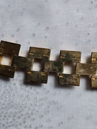 Bracciale dorato vintage a maglie larghe