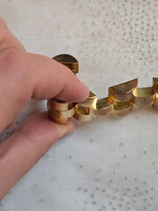 Bracciale dorato vintage a maglie larghe