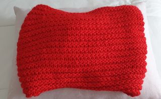 Cuello bufanda lana roja