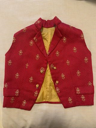 Chaleco fallero niño rojo y dorado