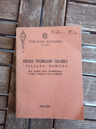 Piccolo Vocabolario Italiano-romeno 1941 WW2