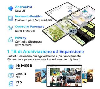 Tablet Black-2 256 Gb 11" Android Ram 16 Gb wifi