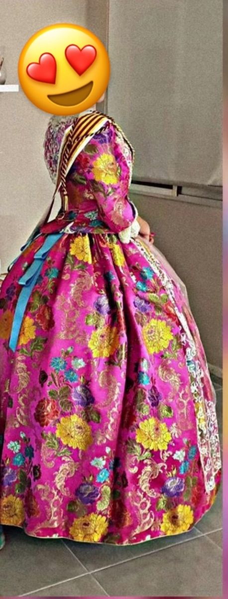 Bestido de fallera completo con zapatos talla 37