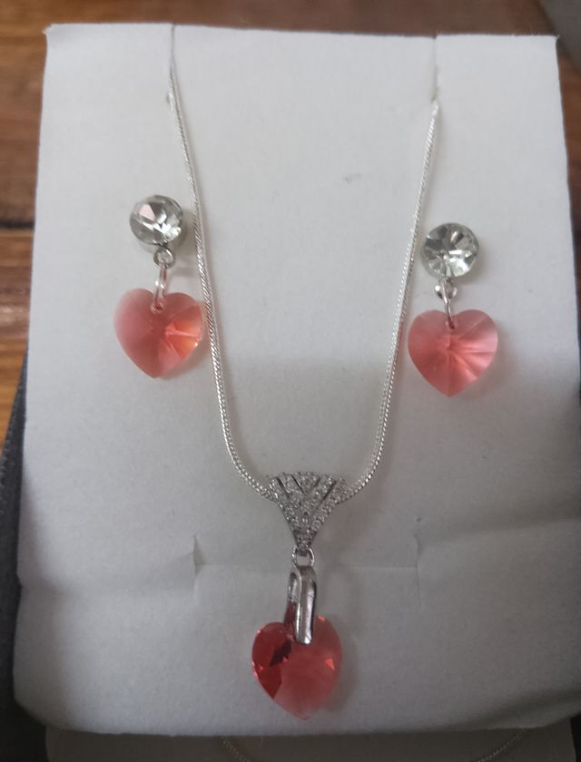 Conjunto plata pdtes y cadena