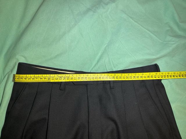 Pantalon elegante con pinces blu