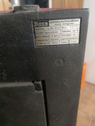 Caldera de leña roca