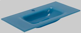 Lavabo Encimera Cristal azul