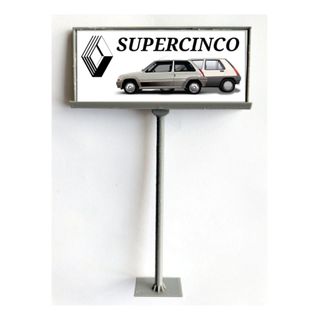 POSTE PUBLICIDAD CARRETERA DE RENAULT SUPERCINCO