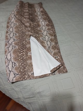 Vestido palabra de honor estampado serpi