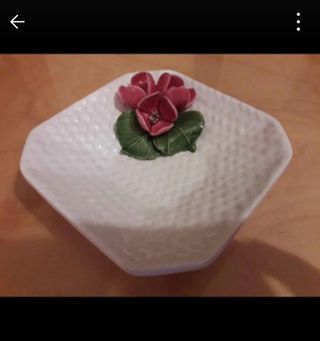 N.43 Piattini fine ceramica bianca ovali/quadrati