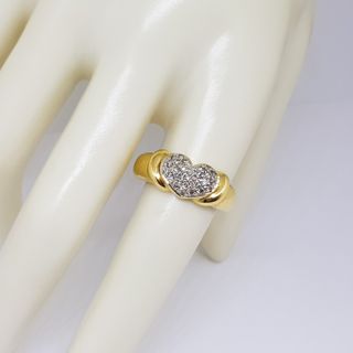 Anillo Oro 18K Corazón Diamantes 0.25ct