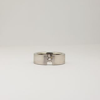 Solitario Oro Blanco 18KT Diamante 0.20Ct