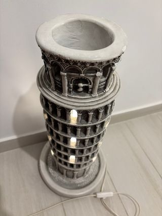 Lampada  grande torre di pisa chic vintage