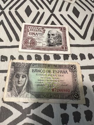 Billetes de cien pesetas