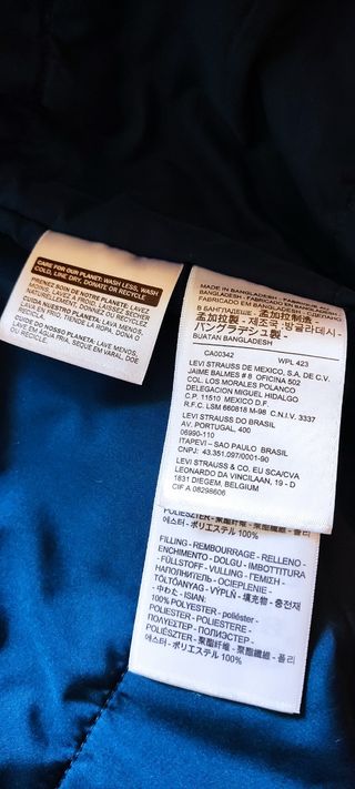 Chaqueta Levis bomber azul nueva L