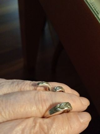 Pendientes y anillo de plata