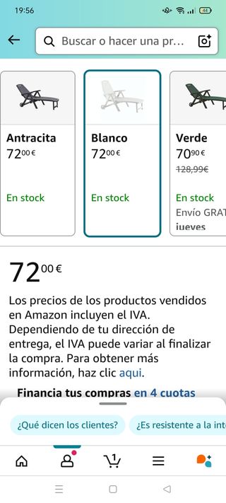 Hamacas jardín como nuevas