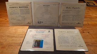 5 SINGLES ANTIGÜOS SARA MONTIEL Y OTROS.