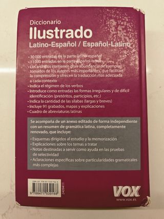 4ESO LATIN CM ED23, diccionario ilustrado VOX