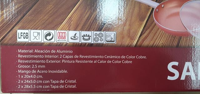 SET DE 3 SARTENES NUEVOS EN CAJA