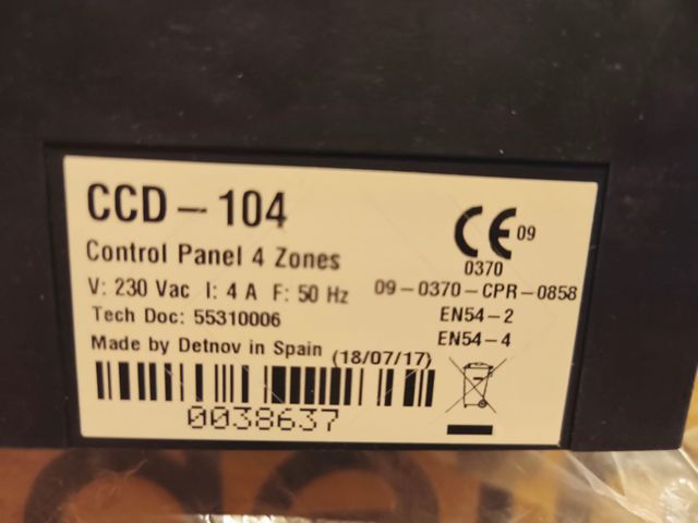 CENTRAL CONTRA INCENDIO 4 ZONAS ANALOGICA