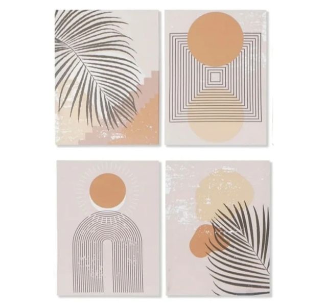 Pack 4 cuadros tonos pastel
