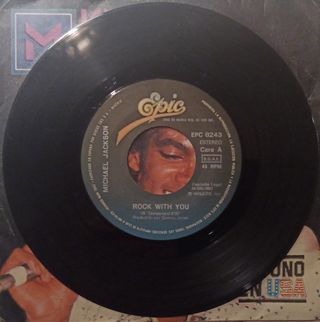 Michael Jackson. Rock with you. Vinilo single.