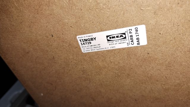 Mesa ikea tingny con ruedas gris