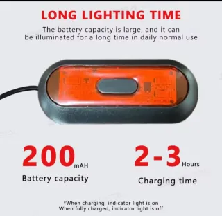 Luce led ricaricabile impermeabile per casco