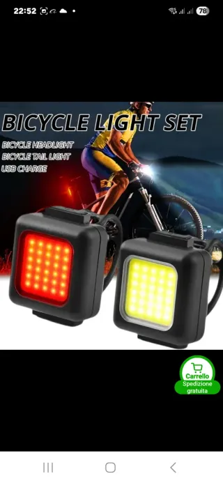 Coppia di luci a led ricaricabile