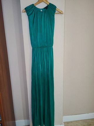 Vestido estilo griego de color verde.