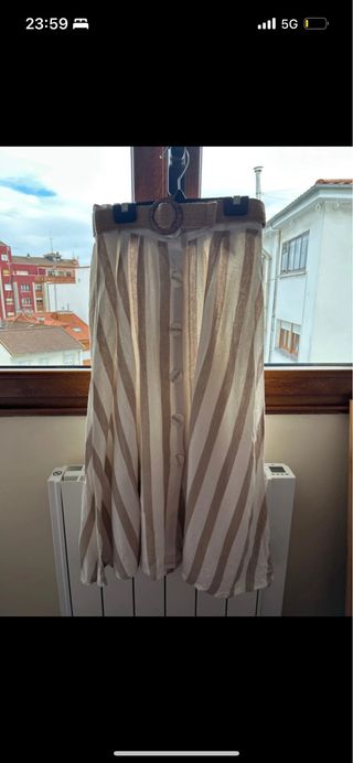 falda larga cinturon