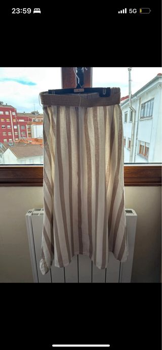 falda larga cinturon