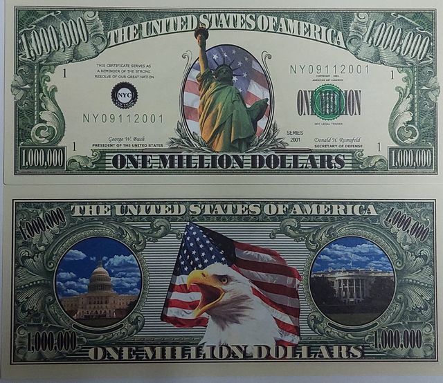 USA billete conmemorativo 2001 Estatua Libertad Ne