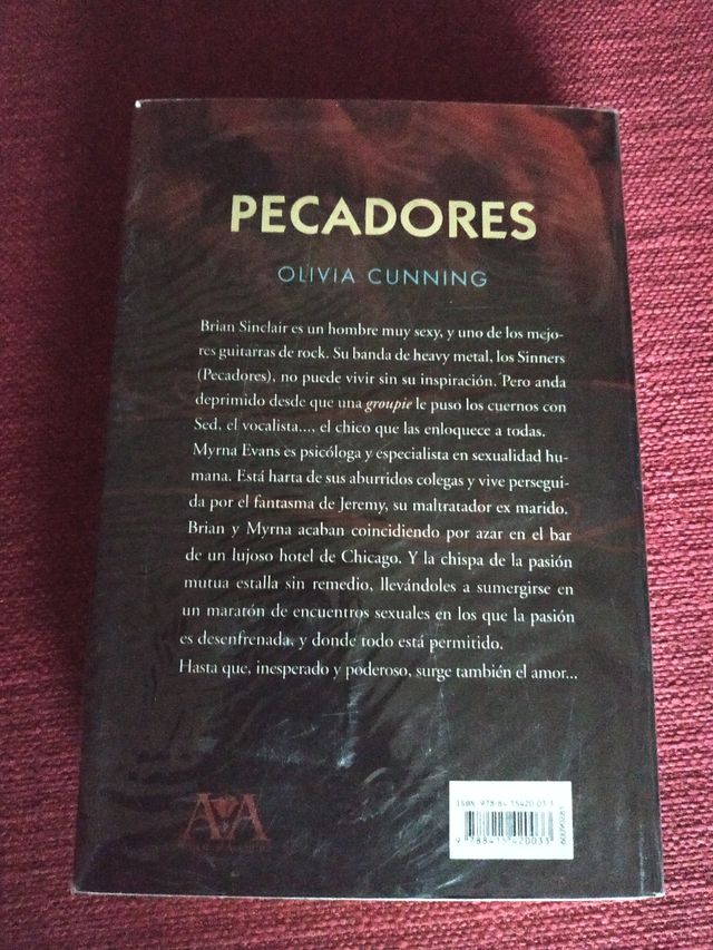 Libro Pecadores. Autora: Olivia Cunning