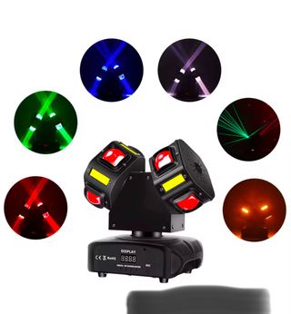 Dj moving led cabeca dupla e laser
