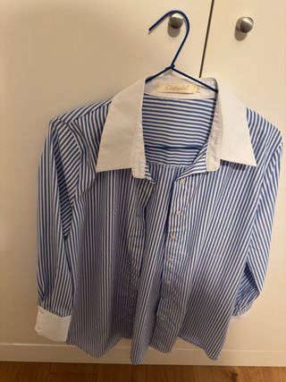 Camisa oversize azul y blanco Marca capsule