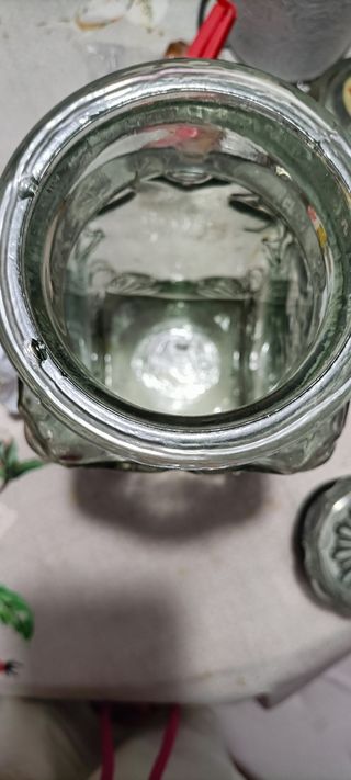 Lote dos tarros  de cristal