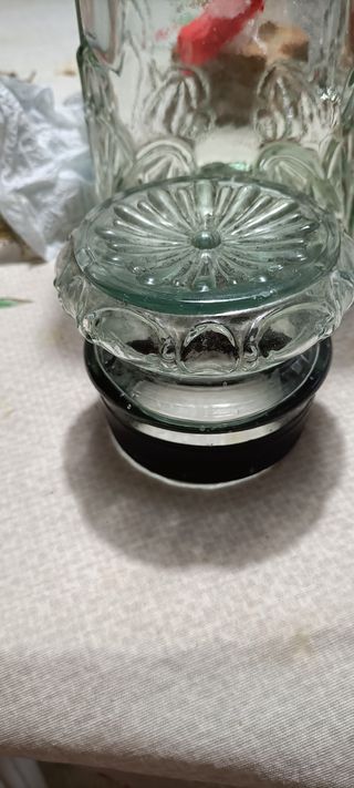 Lote dos tarros  de cristal