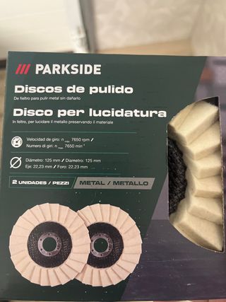 2 discos de amoladora de pulido de metal.